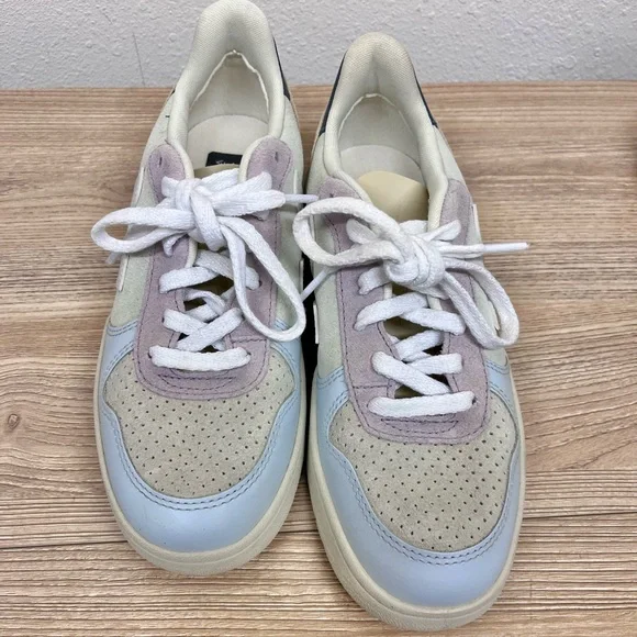 Veja V-10 Suede Multicolor Natural Babe Sneakers 6 - Picture 6 of 10